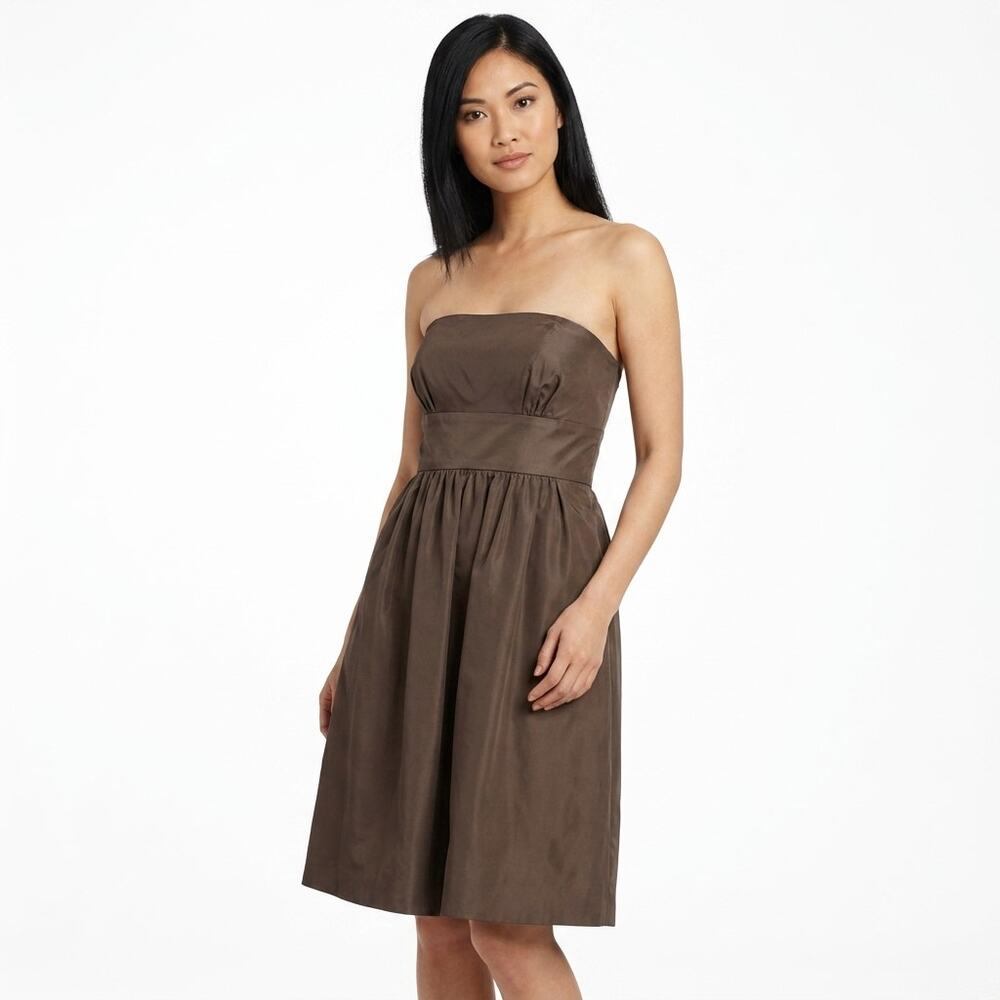 Jenny Yoo Collection  Made in USA Brown Knee Length Dress Women Size 10